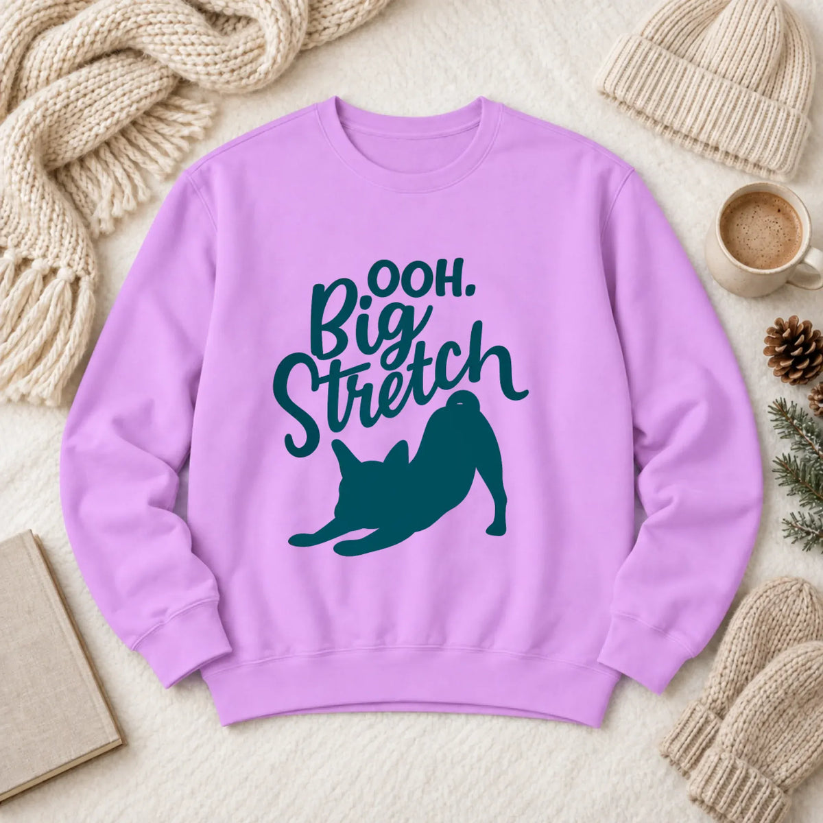 Customizer 1466 LW Sweatshirt Light / Neon Violet / S Frenchie Bulldog Big Stretch Yoga Unisex Sweatshirt