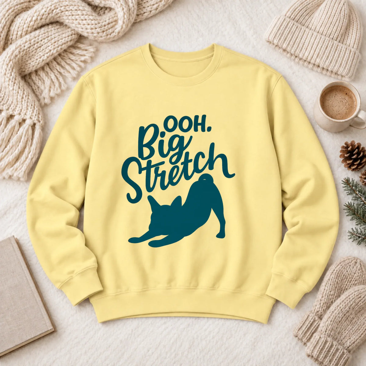 Customizer 1466 LW Sweatshirt Light / Butter / S Frenchie Bulldog Big Stretch Yoga Unisex Sweatshirt