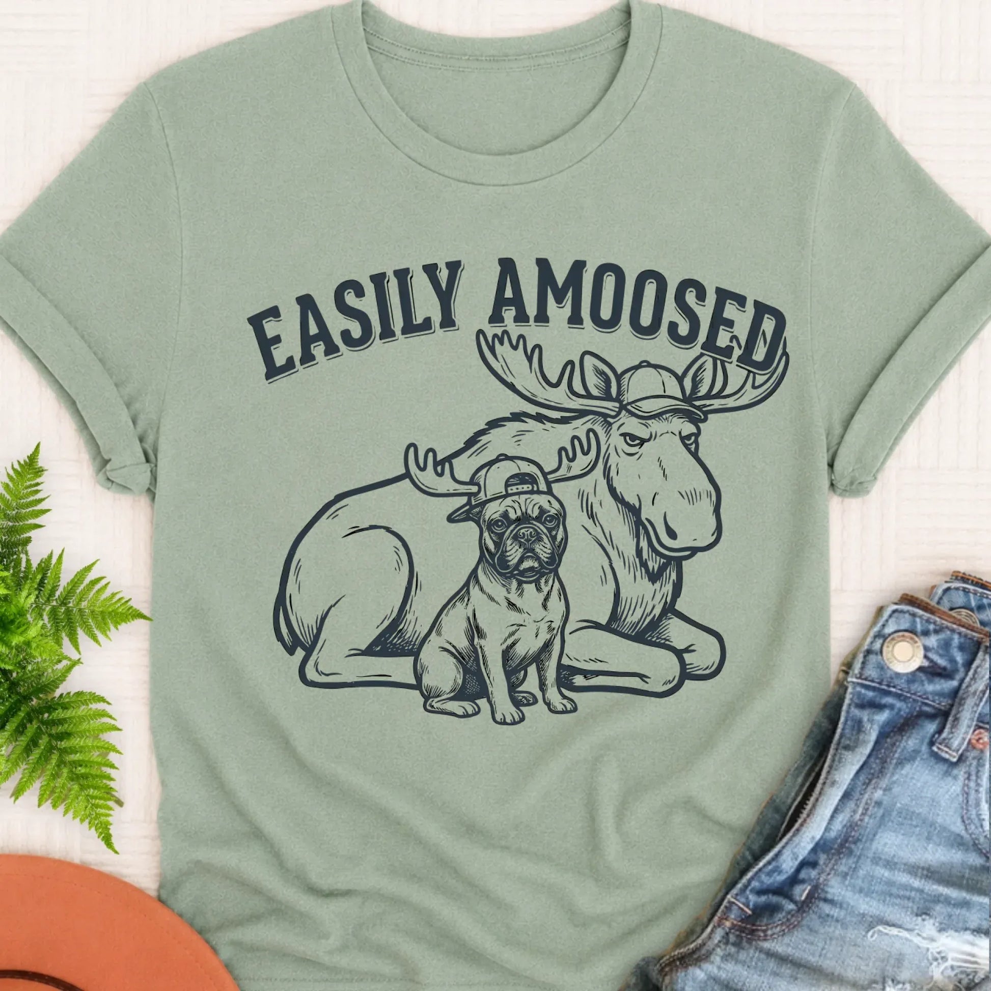 Frenchie Bulldog Canada Moose Unisex TShirt Bay
