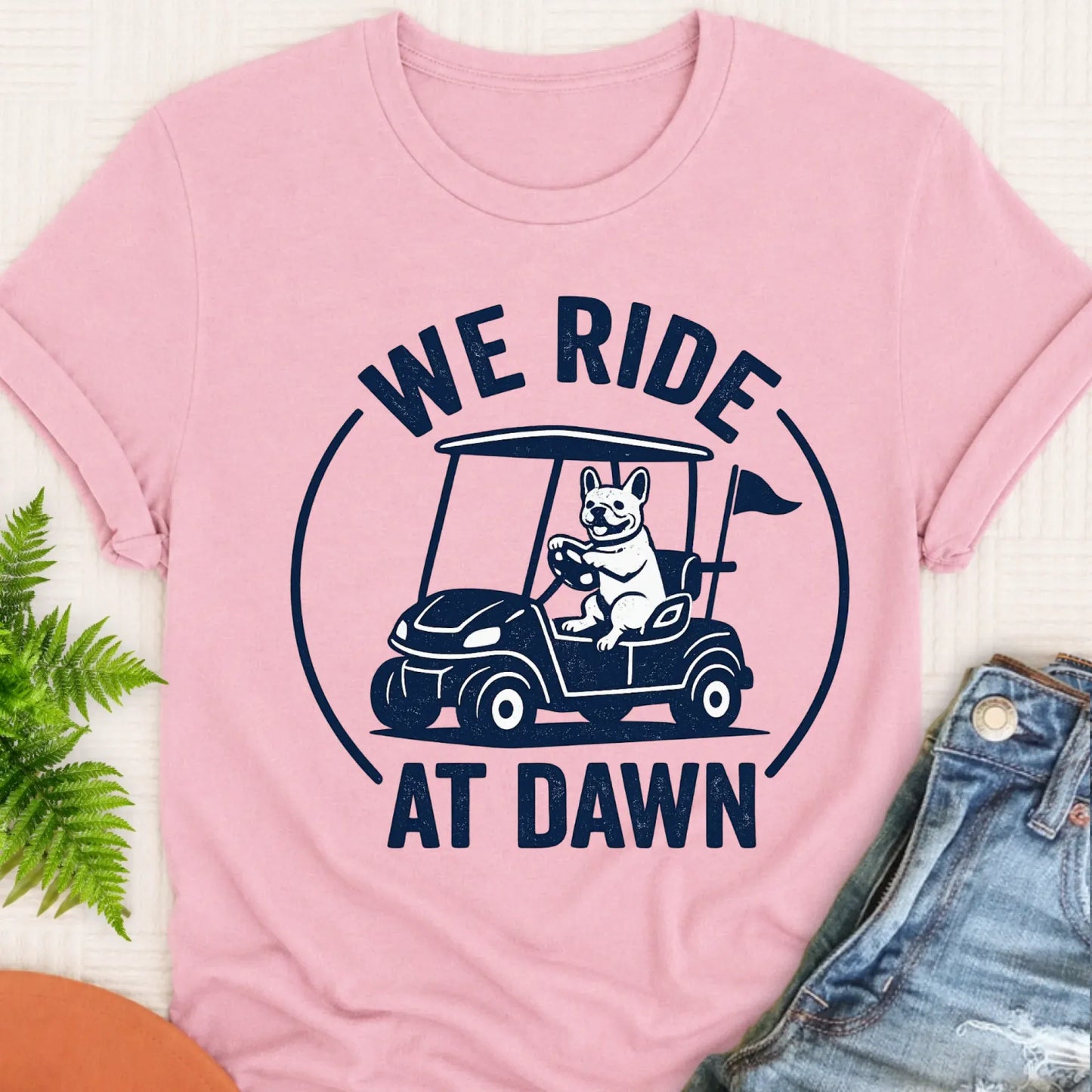 T-Shirt Blossom / S Frenchie Bulldog Golf Cart Unisex TShirt