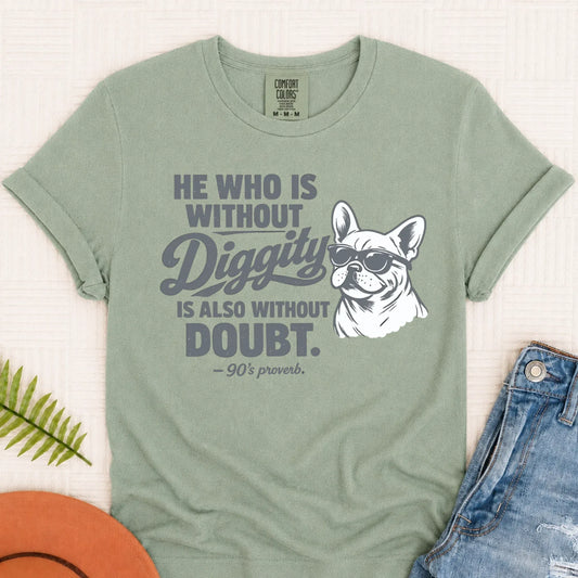 Frenchie Bulldog No Diggity Unisex TShirt Bay