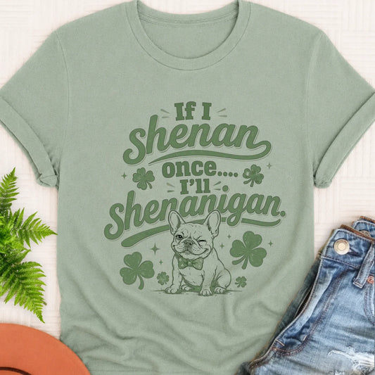 Frenchie Bulldog Saint Patricks Unisex Tshirt Bay