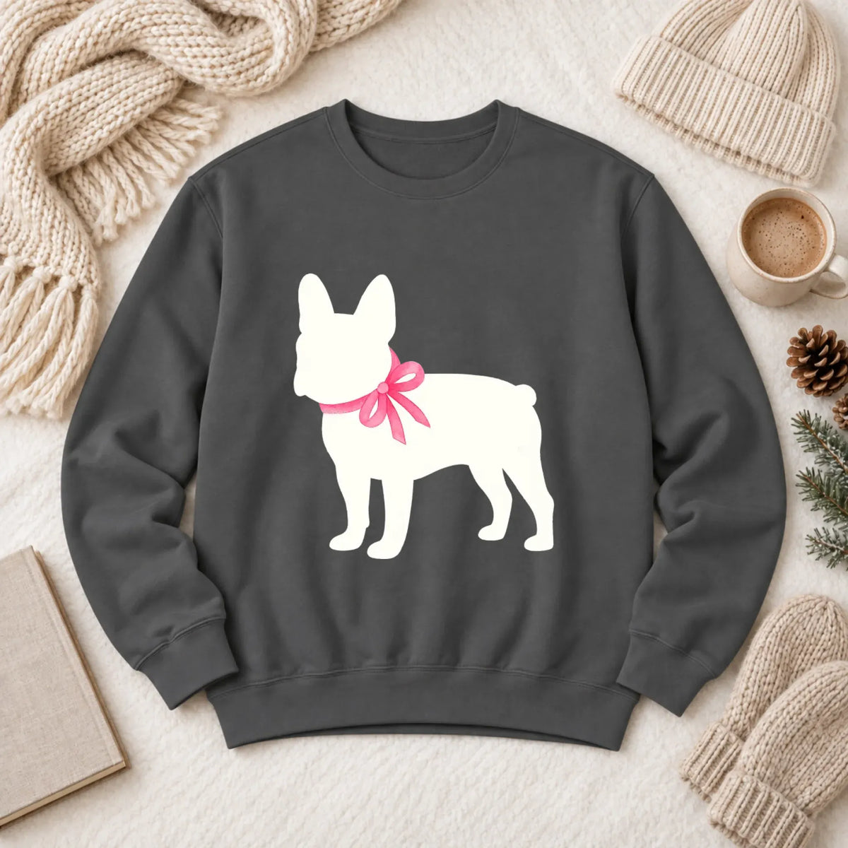 Sweatshirt Pepper / S Frenchie Bulldog Silhouette Unisex Sweatshirt