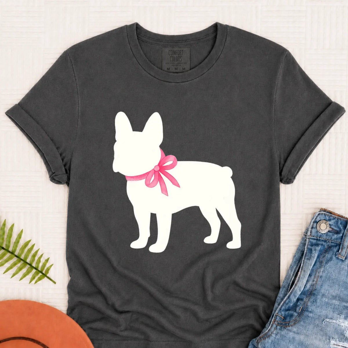 T-Shirt Pepper / S Frenchie Bulldog Silhouette Unisex TShirt