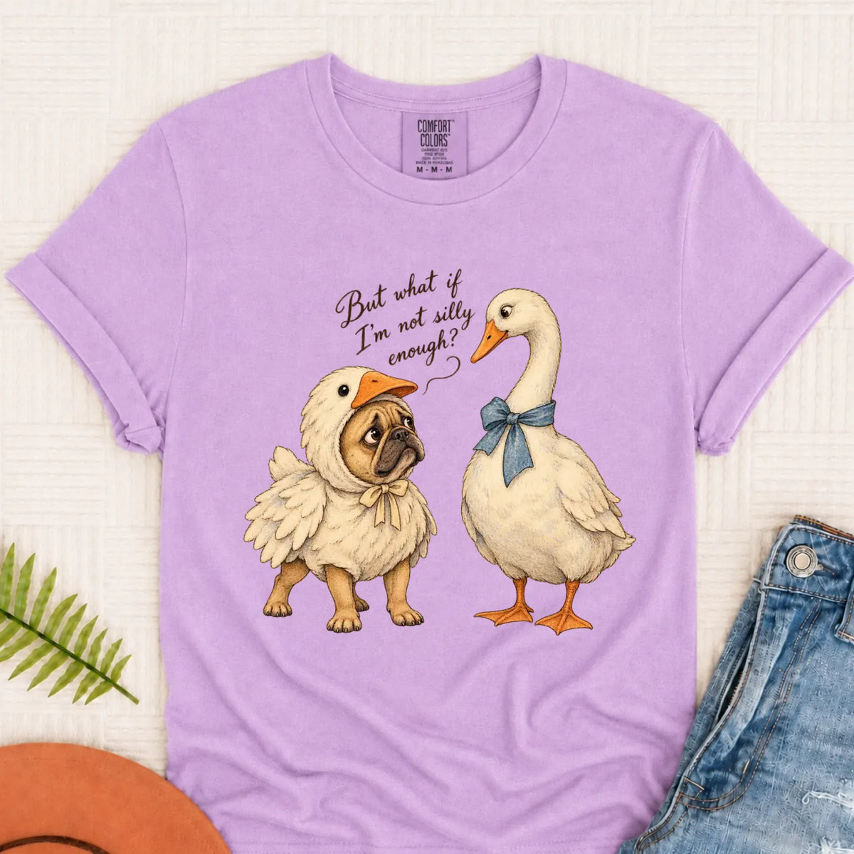 Customizer Monster Light 1717 / Orchid / S Frenchie Bulldog Silly Goose Unisex Tshirt