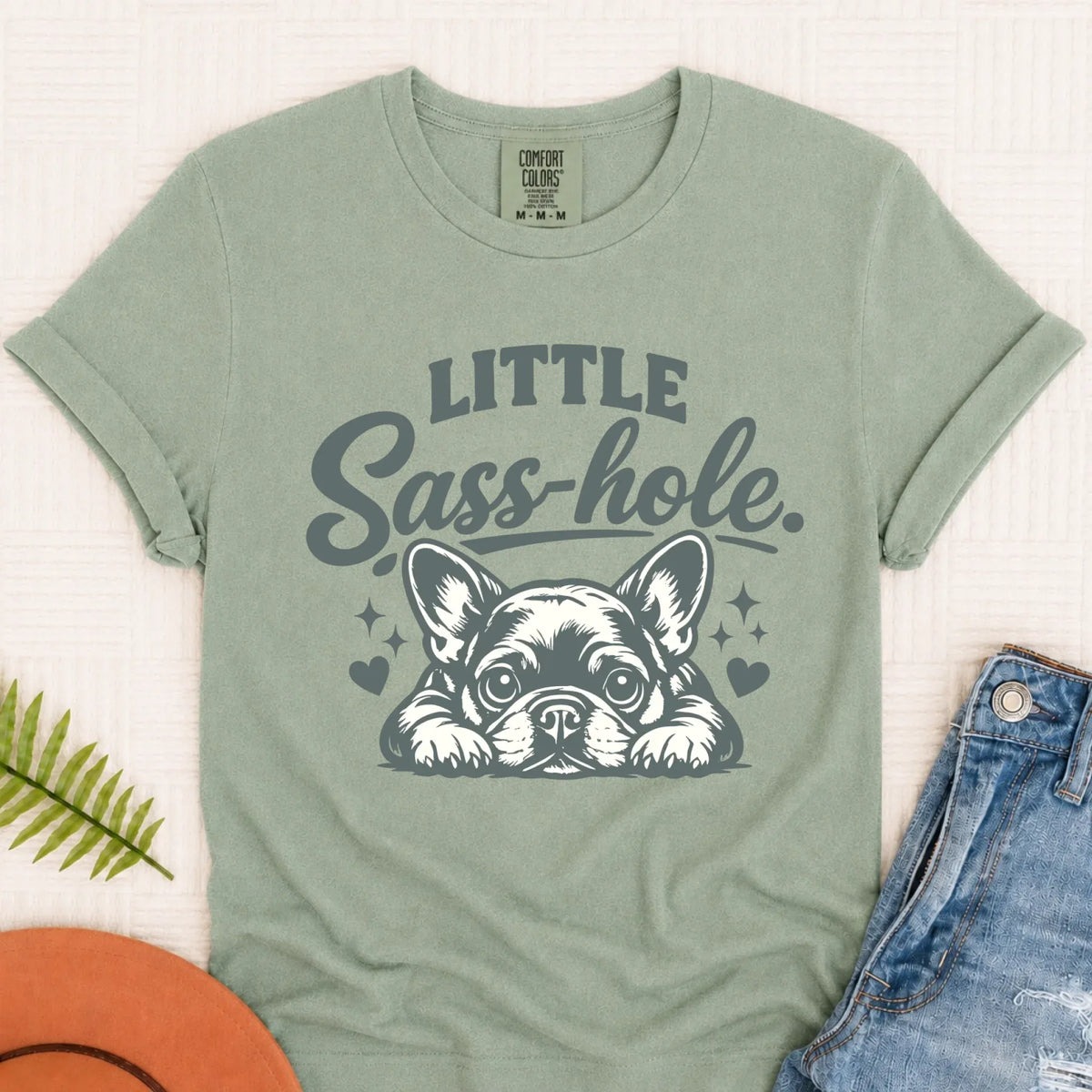 Frenchie Bulldog Snarky Sass Hole Unisex TShirt Bay