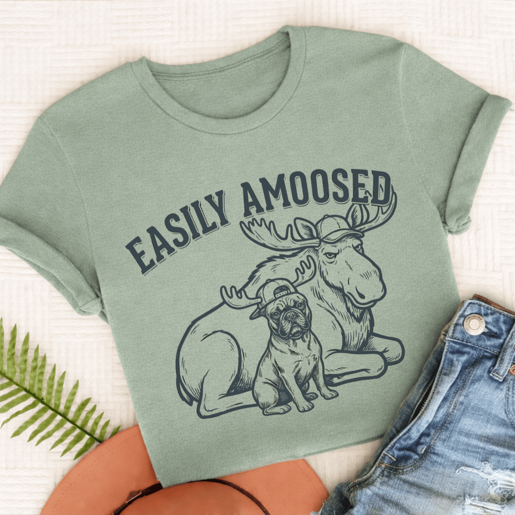 Frenchie Canada Moose Unisex TShirt Comfort Colors Bay