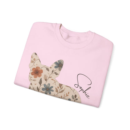 Frenchie Floral Silhouette Sweatshirt