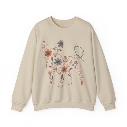 Frenchie Floral Silhouette Sweatshirt