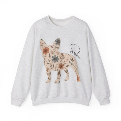 Frenchie Floral Silhouette Sweatshirt