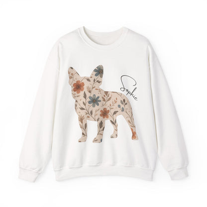 Frenchie Floral Silhouette Sweatshirt