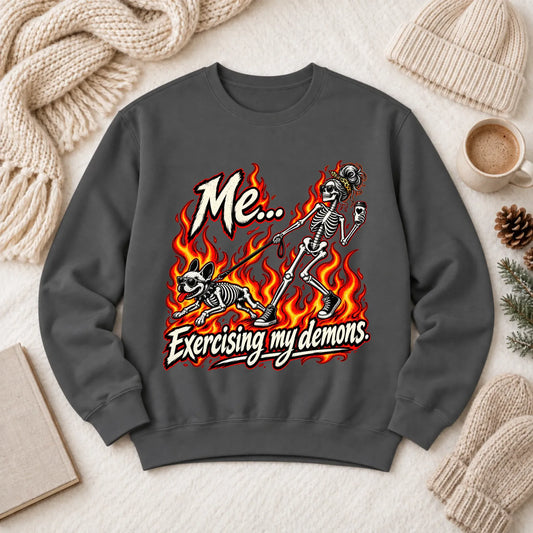 Frenchie Funny Demons Halloween Unisex Sweatshirt Pepper