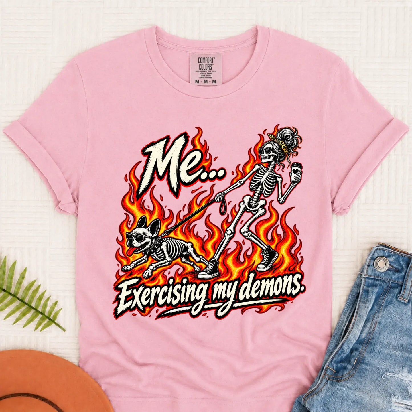 T-Shirt Blossom / S Frenchie Funny Demons Halloween Unisex Tshirt