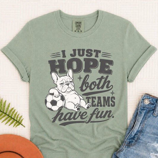 Frenchie Funny Soccer Both Teams Unisex TShirt Bay