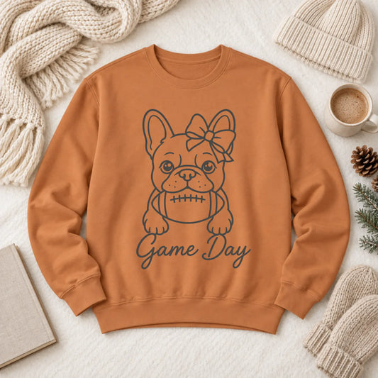Frenchie Game Day Minimalist Unisex Sweatshirt 1466 LW Sweatshirt Dark Yam