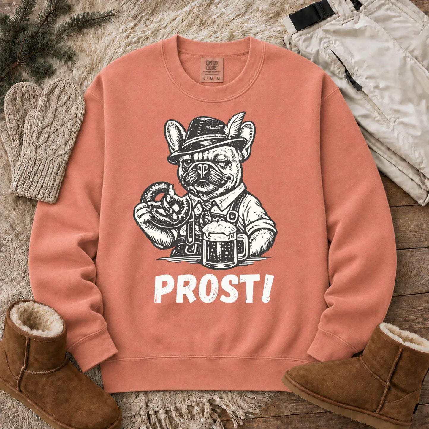 Frenchie Germany Oktoberfest Unisex Sweatshirt Terracotta
