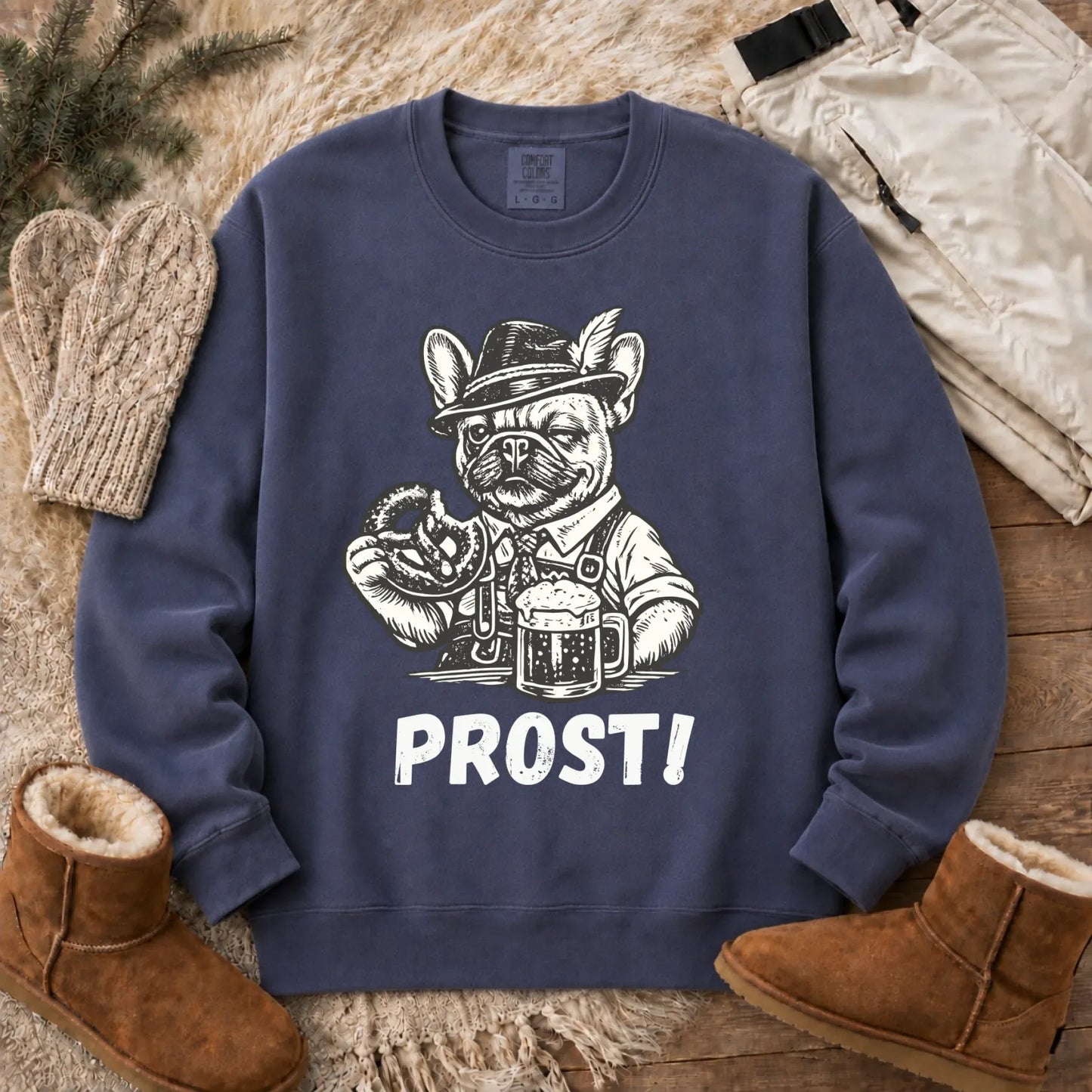 Frenchie Germany Oktoberfest Unisex Sweatshirt Denim