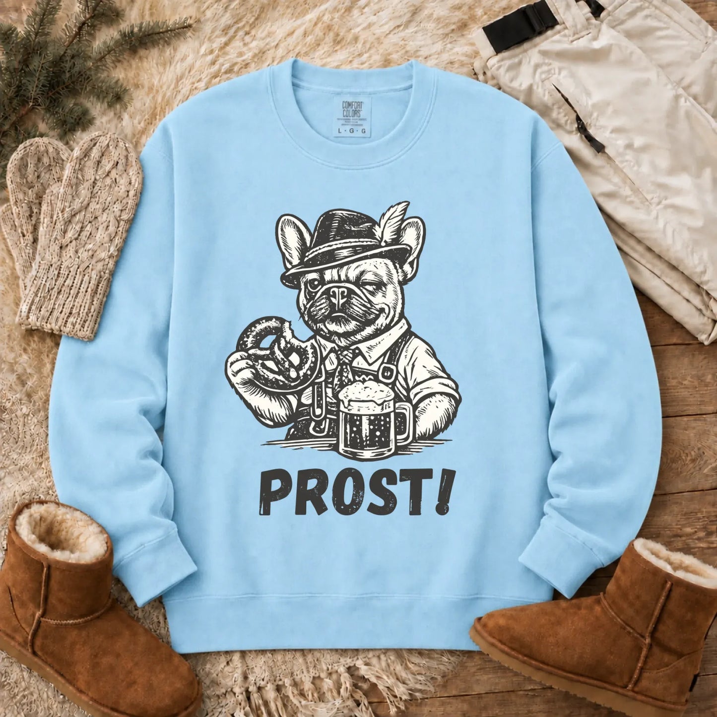 Frenchie Germany Oktoberfest Unisex Sweatshirt Chambray