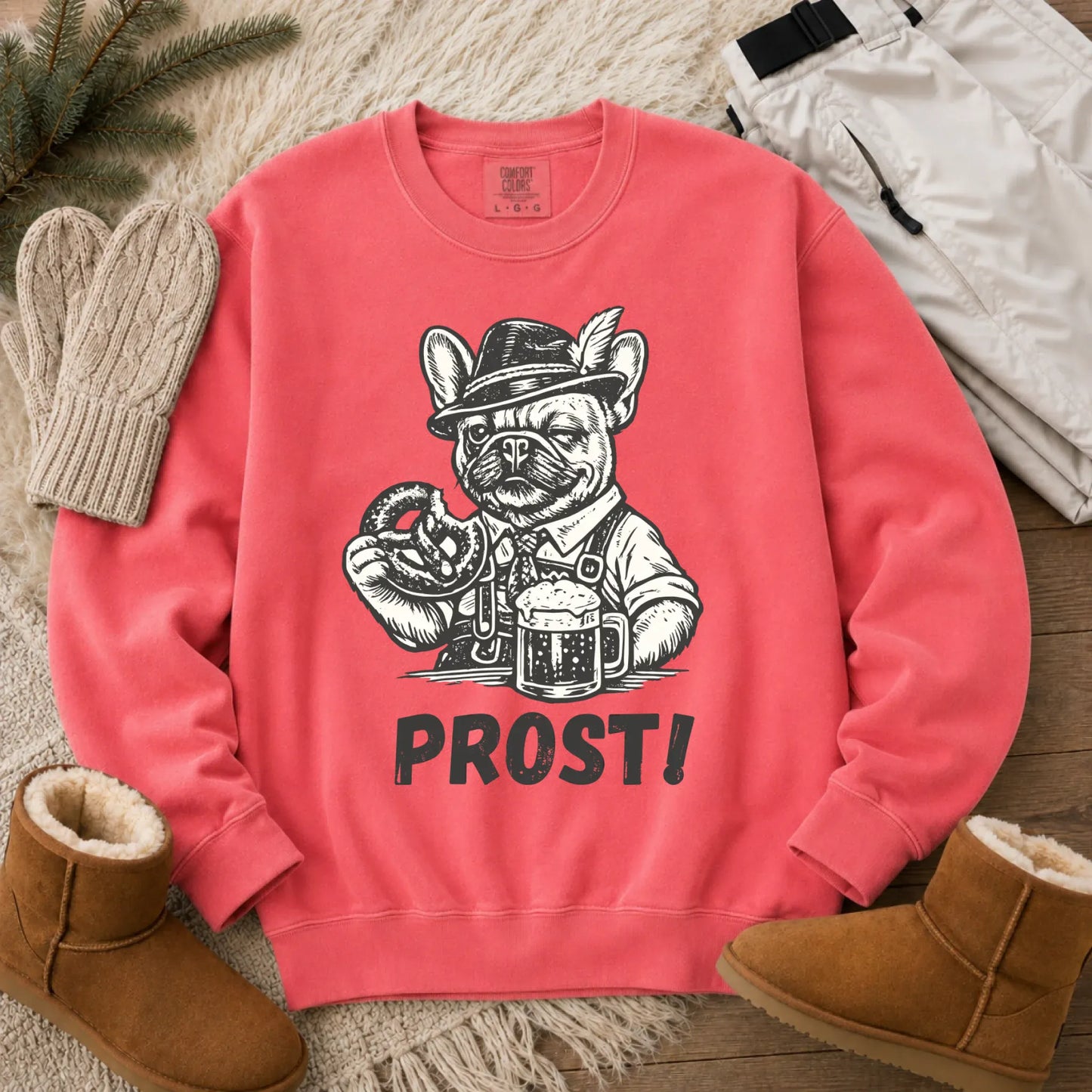 Frenchie Germany Oktoberfest Unisex Sweatshirt Watermelon