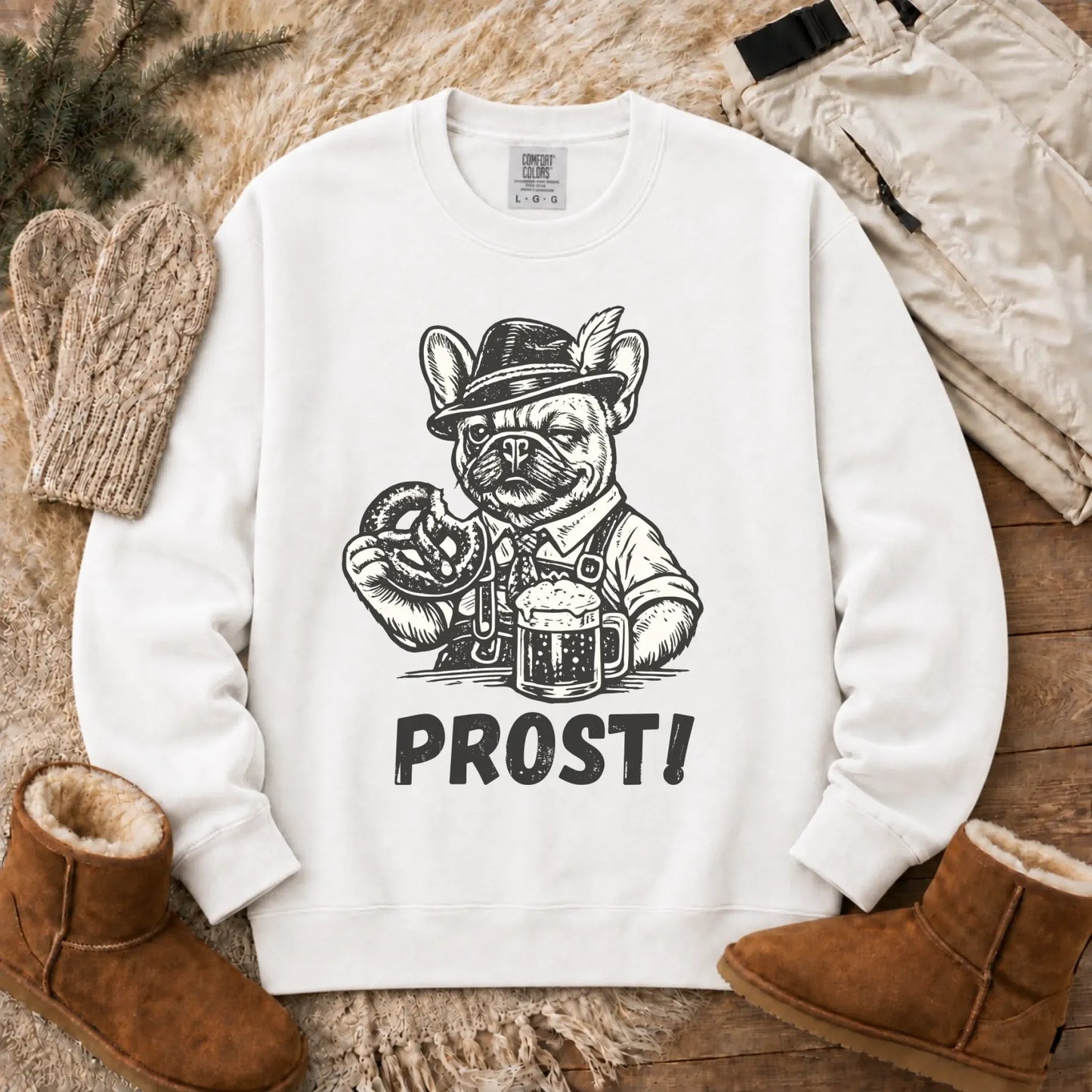 Frenchie Germany Oktoberfest Unisex Sweatshirt White