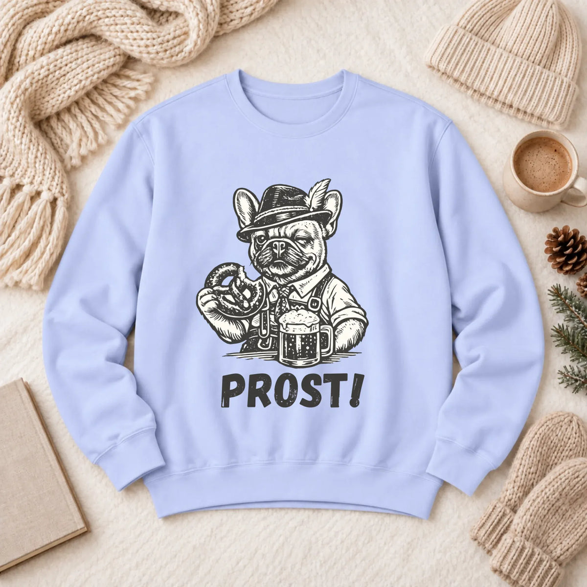 Frenchie Germany Oktoberfest Unisex Sweatshirt Hydrangea