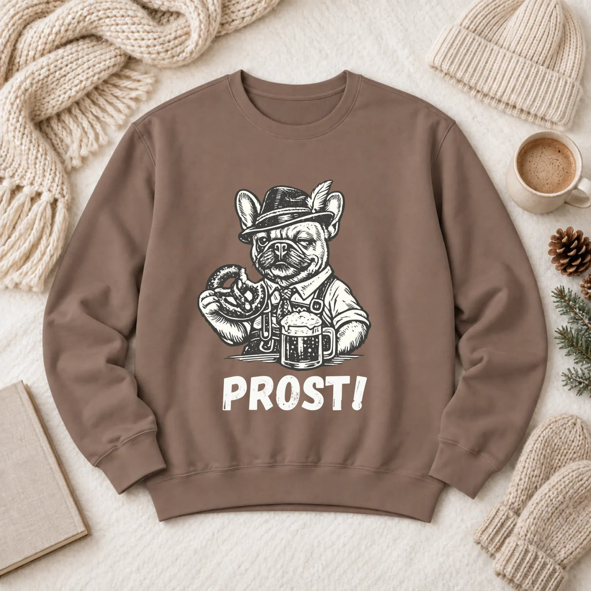 Frenchie Germany Oktoberfest Unisex Sweatshirt Espresso