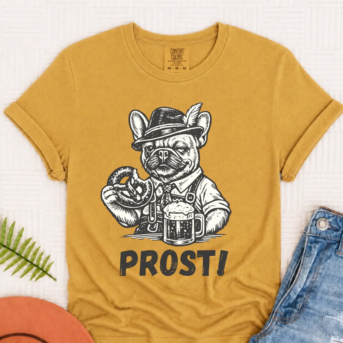 Frenchie Germany Oktoberfest Unisex TShirt Mustard
