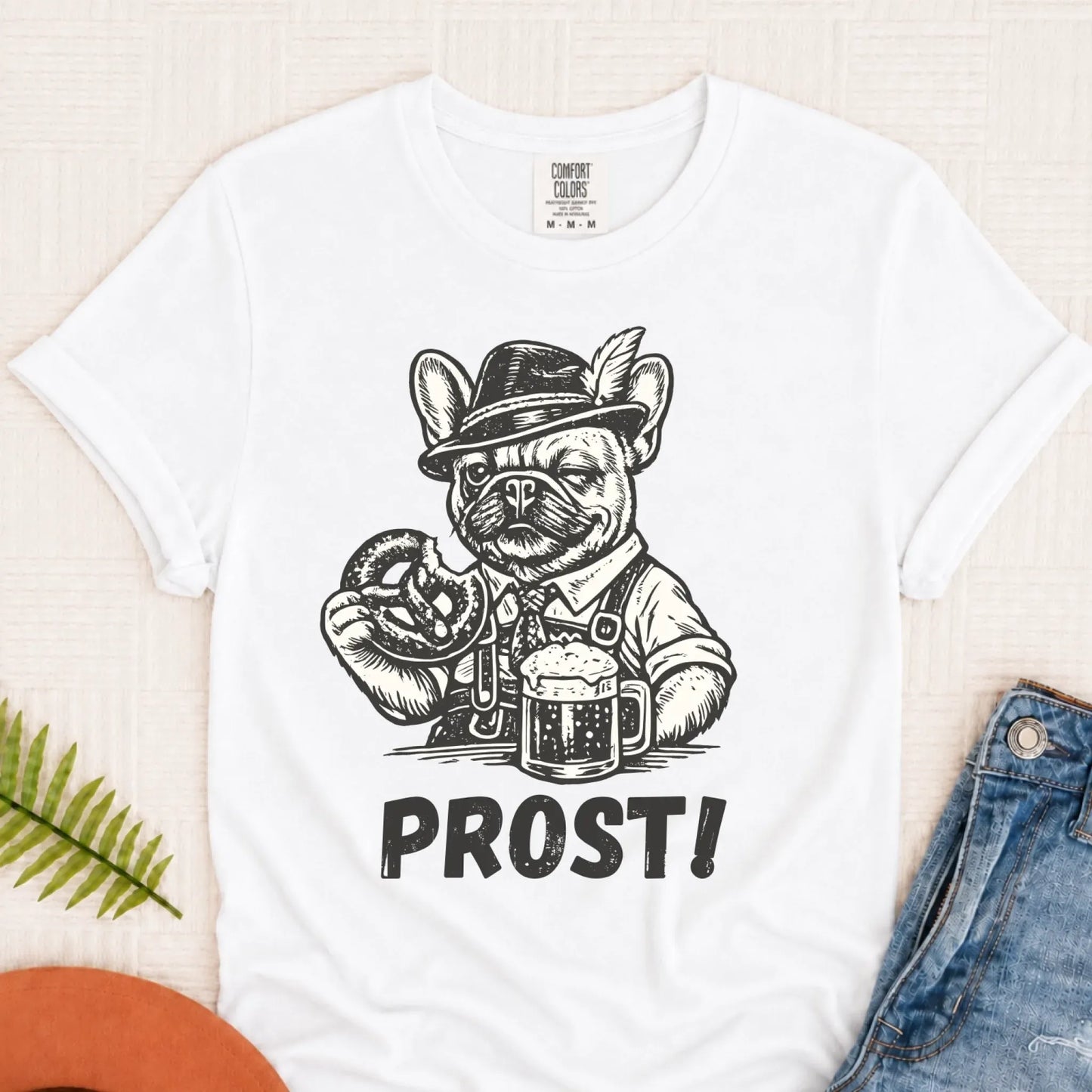 Frenchie Germany Oktoberfest Unisex TShirt White