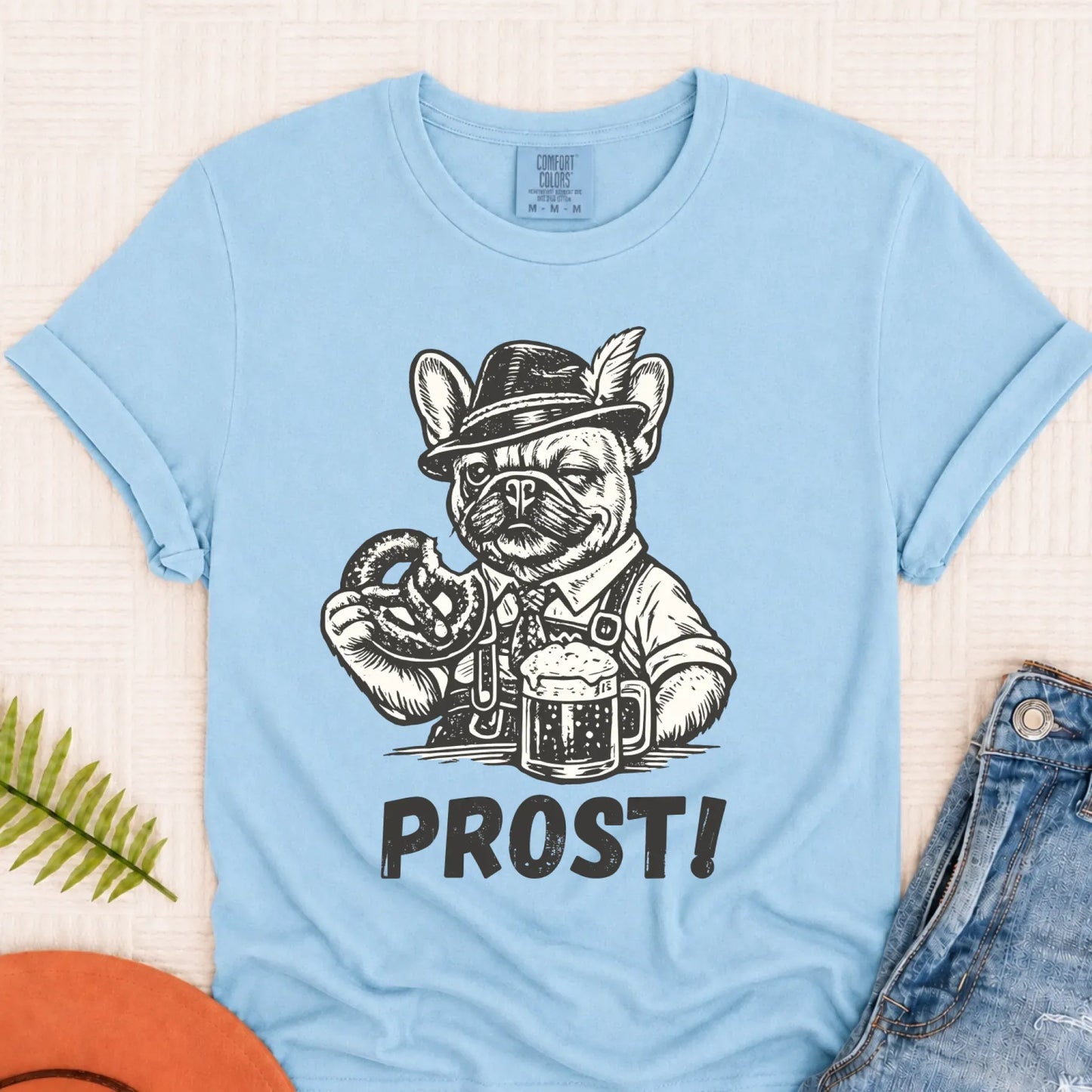 Frenchie Germany Oktoberfest Unisex TShirt Chambray
