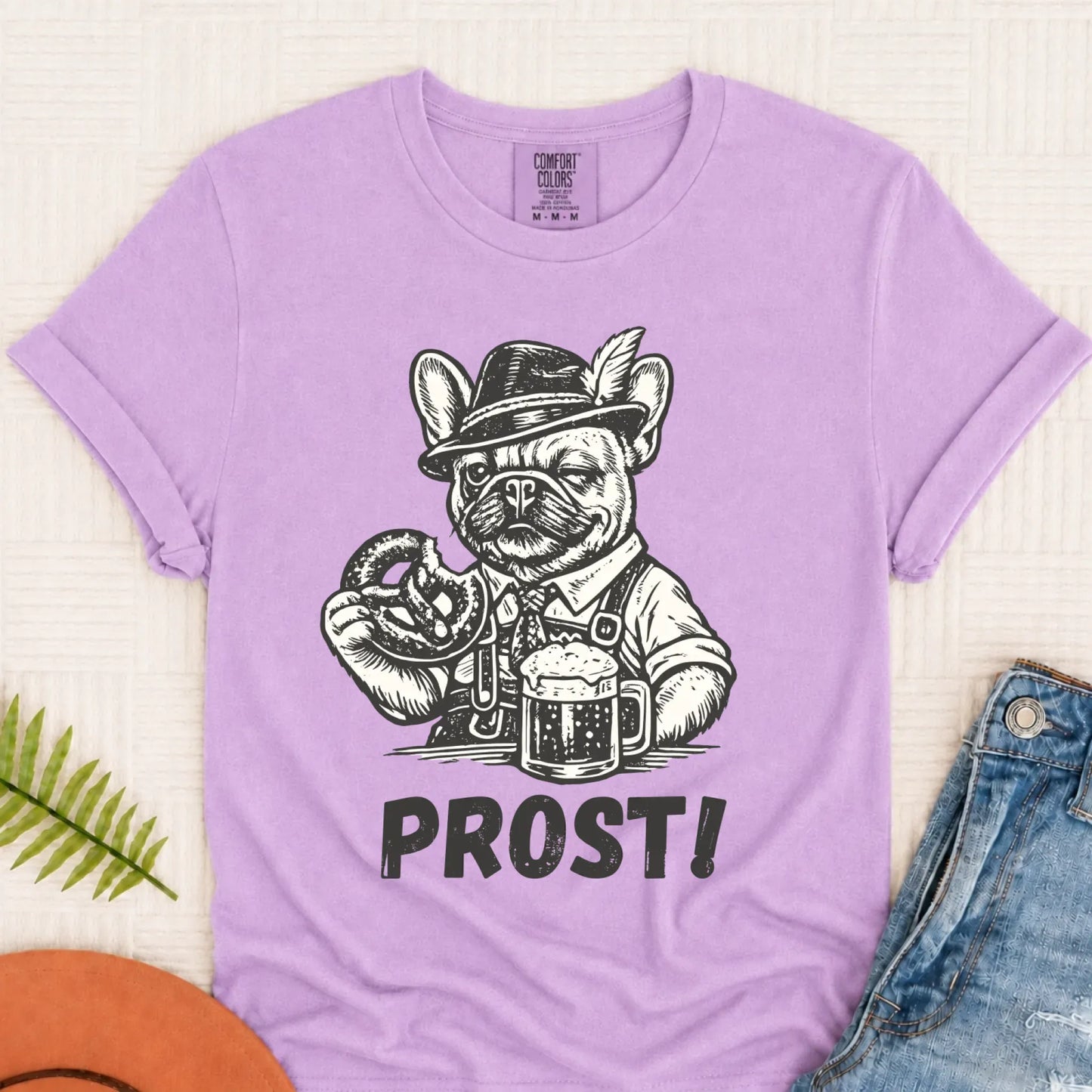 Frenchie Germany Oktoberfest Unisex TShirt Orchid