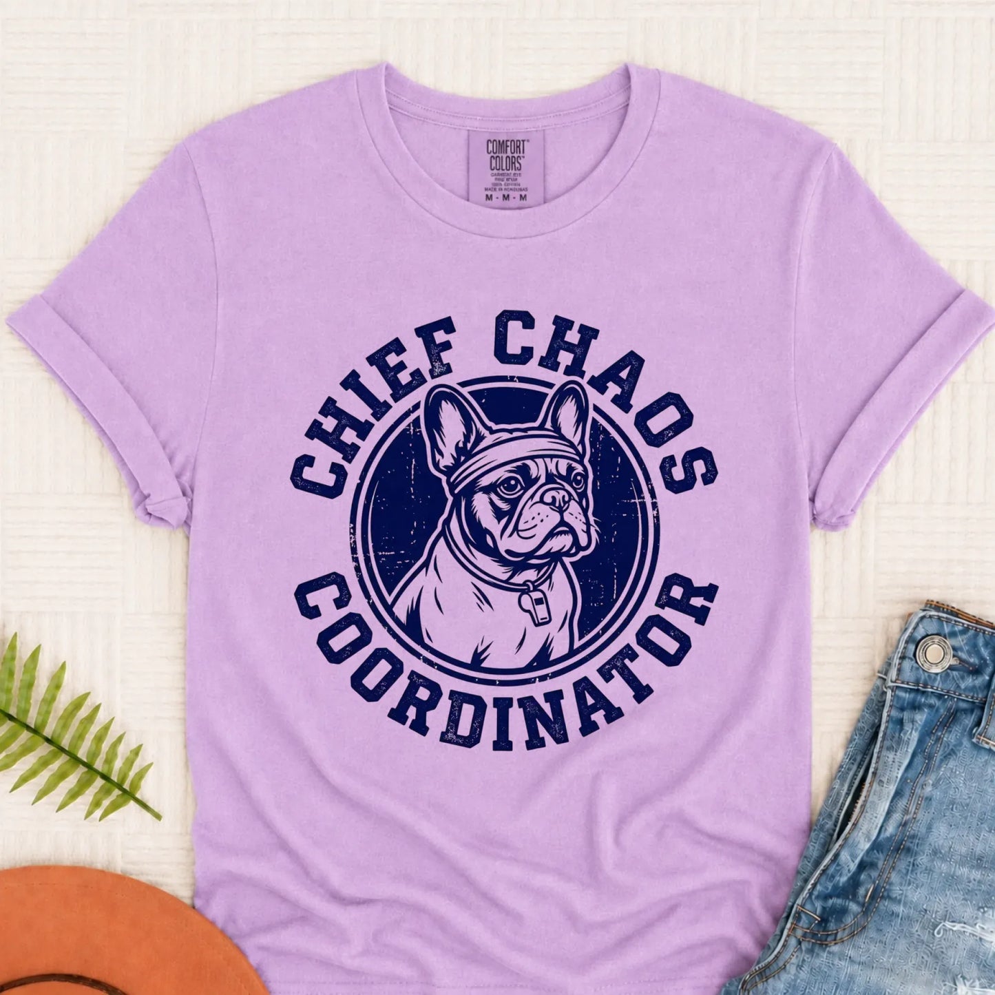 Frenchie Gym Coach Sports Coach Unisex TShirt Orchid