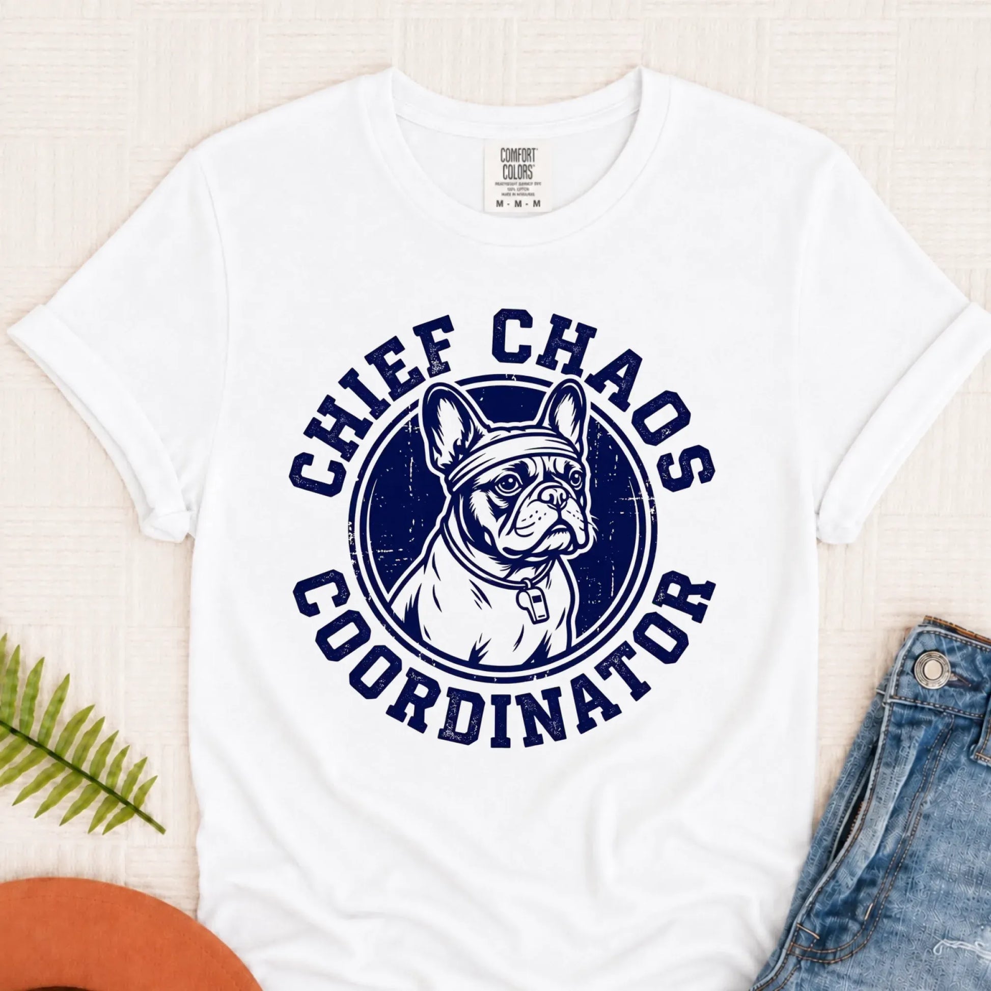 Frenchie Gym Coach Sports Coach Unisex TShirt White