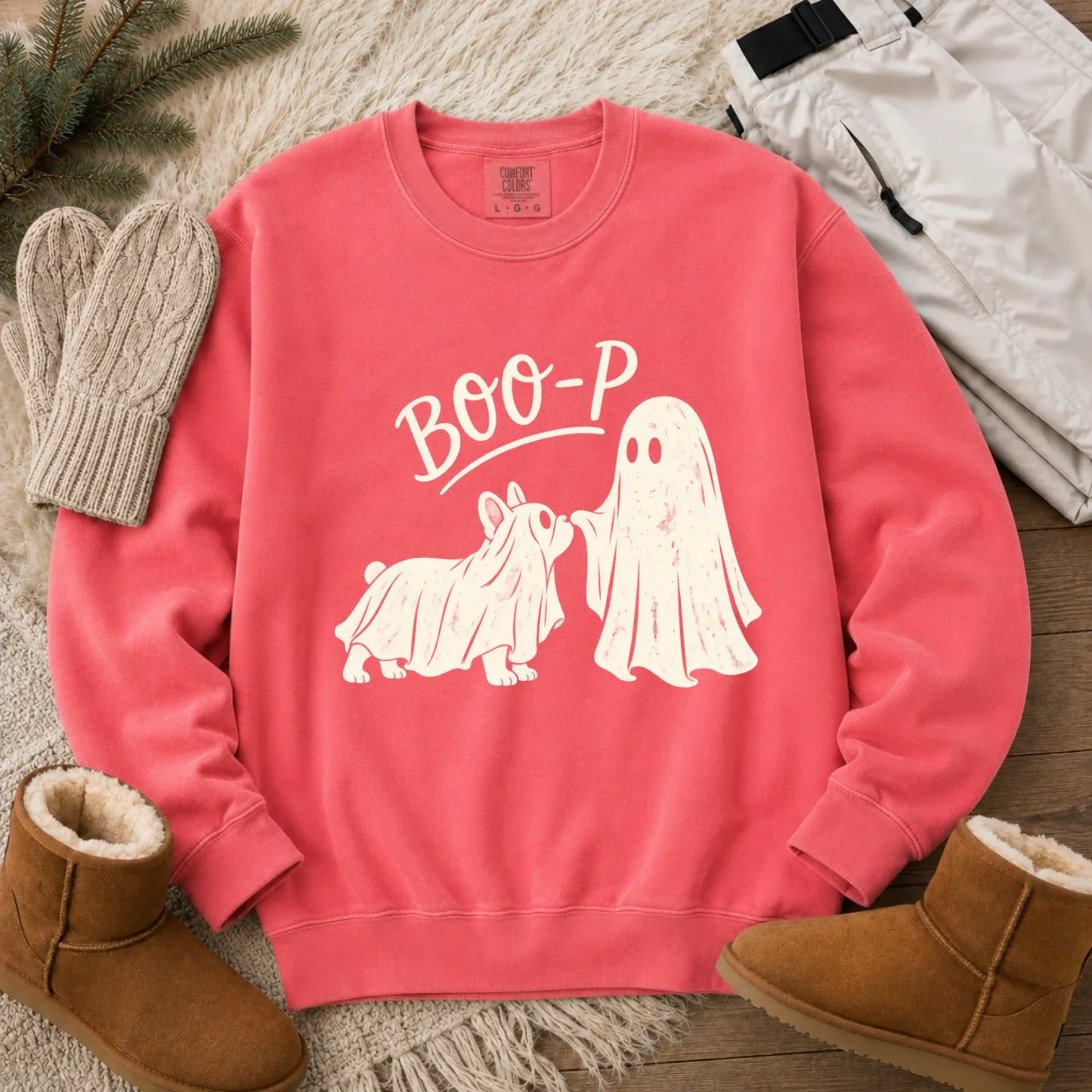 Sweatshirt Watermelon / S Frenchie Halloween Boop Ghost Dog Unisex Sweatshirt