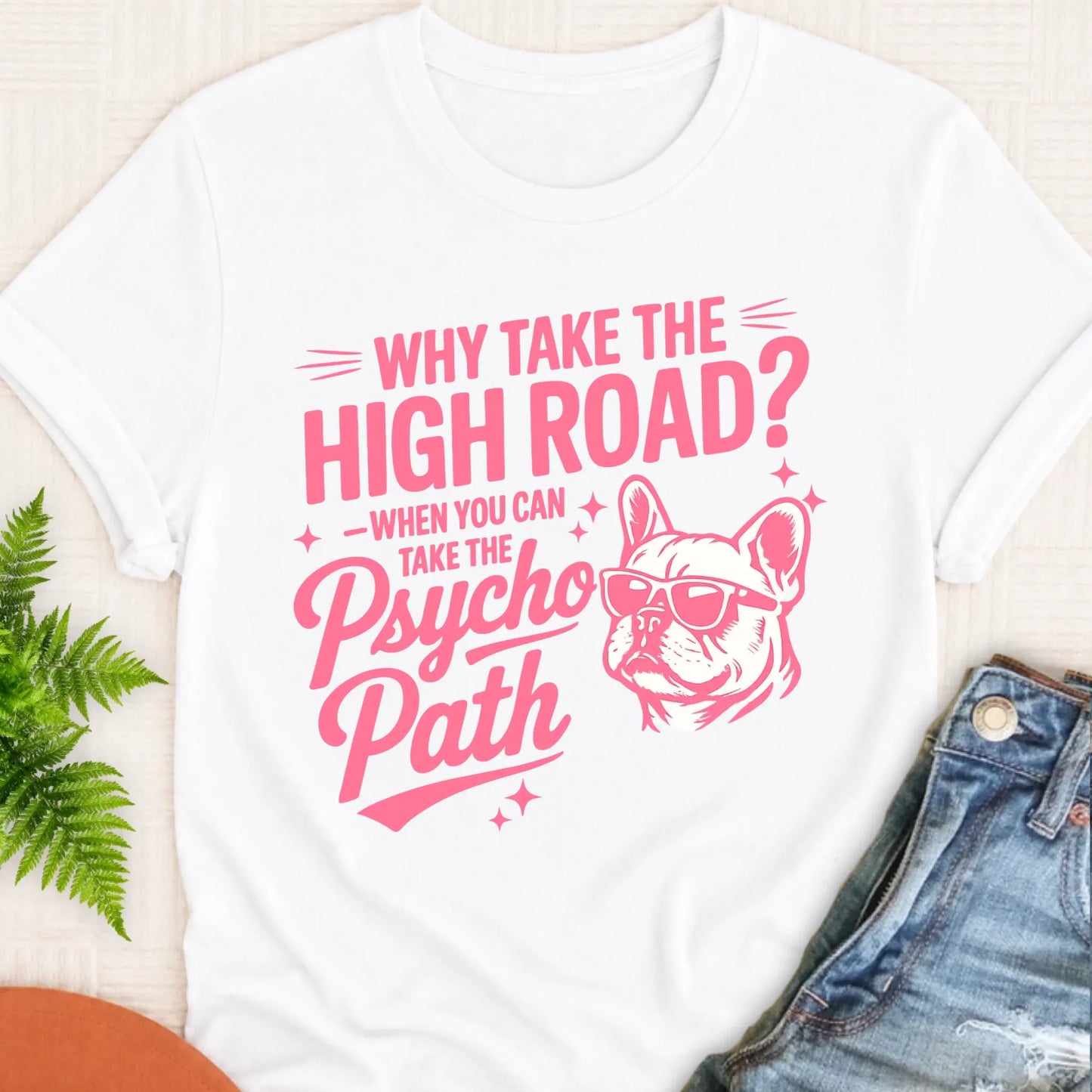 Frenchie Psycho Path White