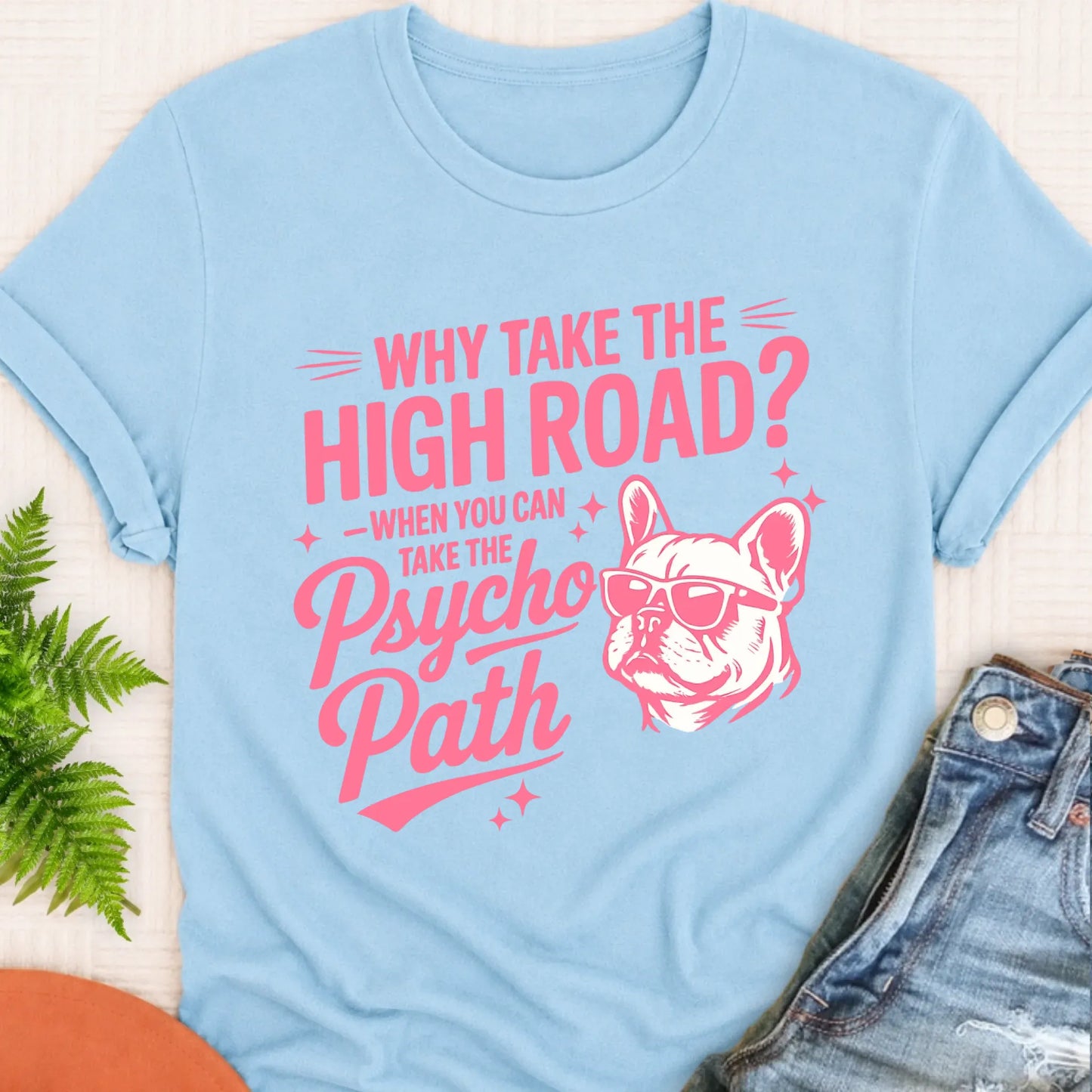Frenchie Psycho Path Chambray