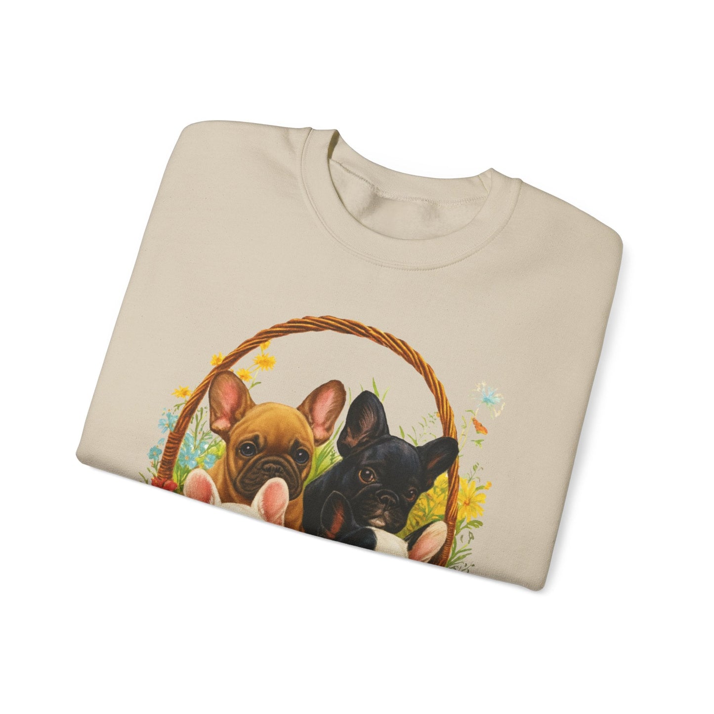 Frenchie Puppy Basket Sweatshirt