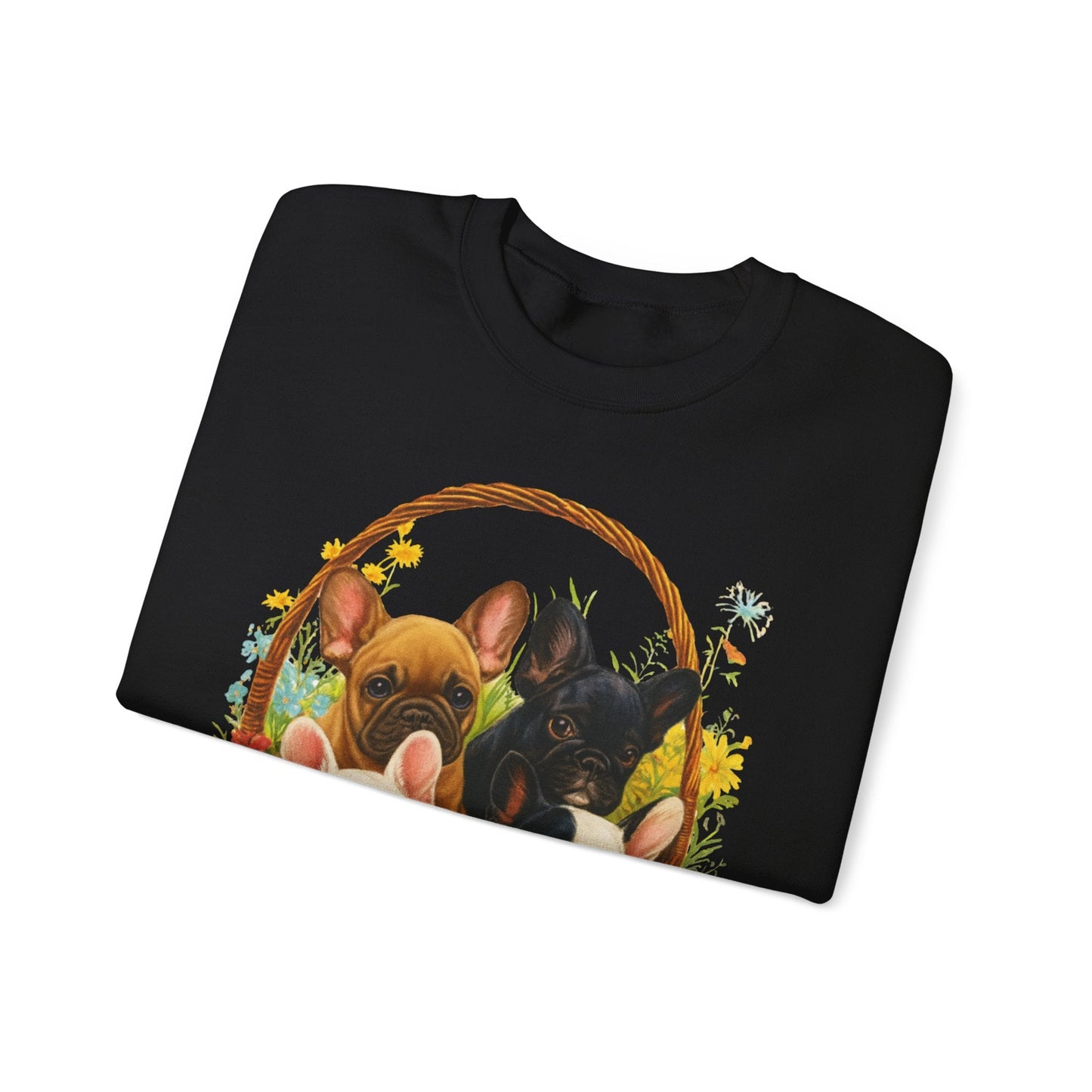 Frenchie Puppy Basket Sweatshirt