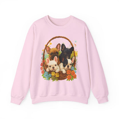 Frenchie Puppy Basket Sweatshirt