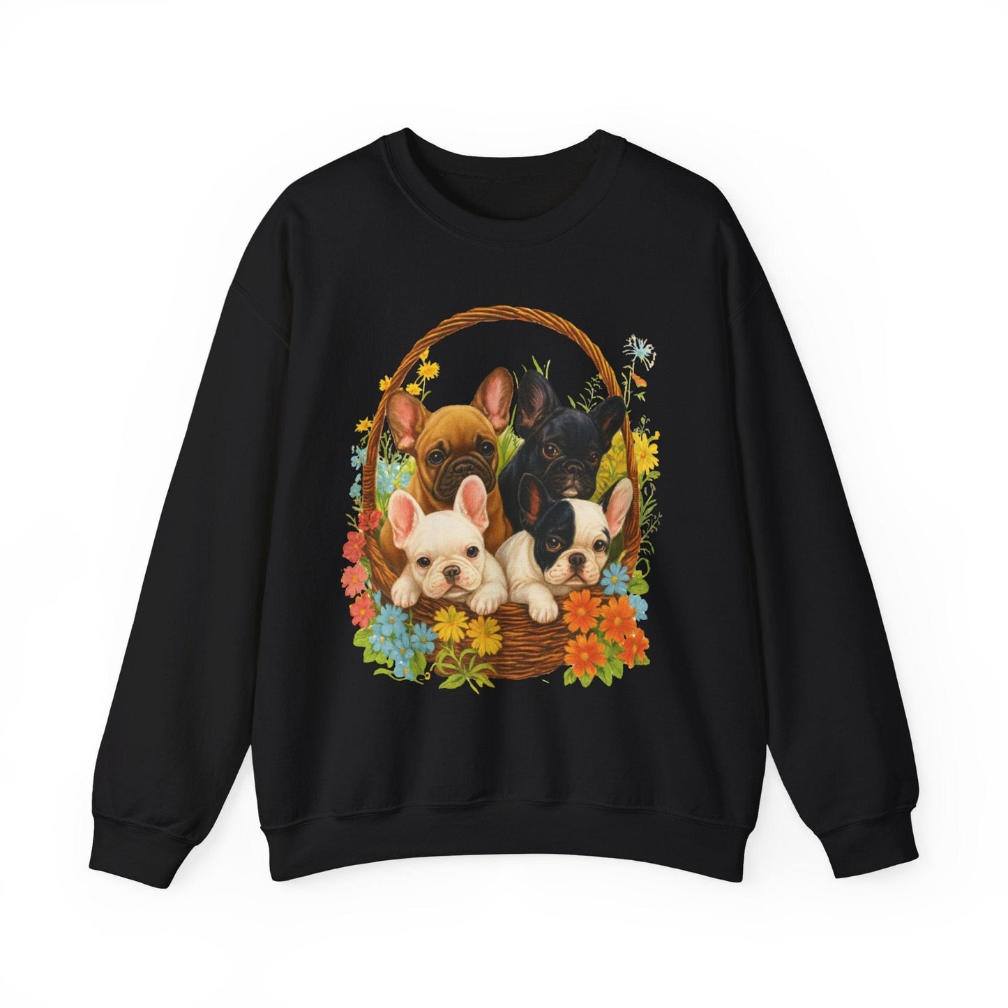 Frenchie Puppy Basket Sweatshirt