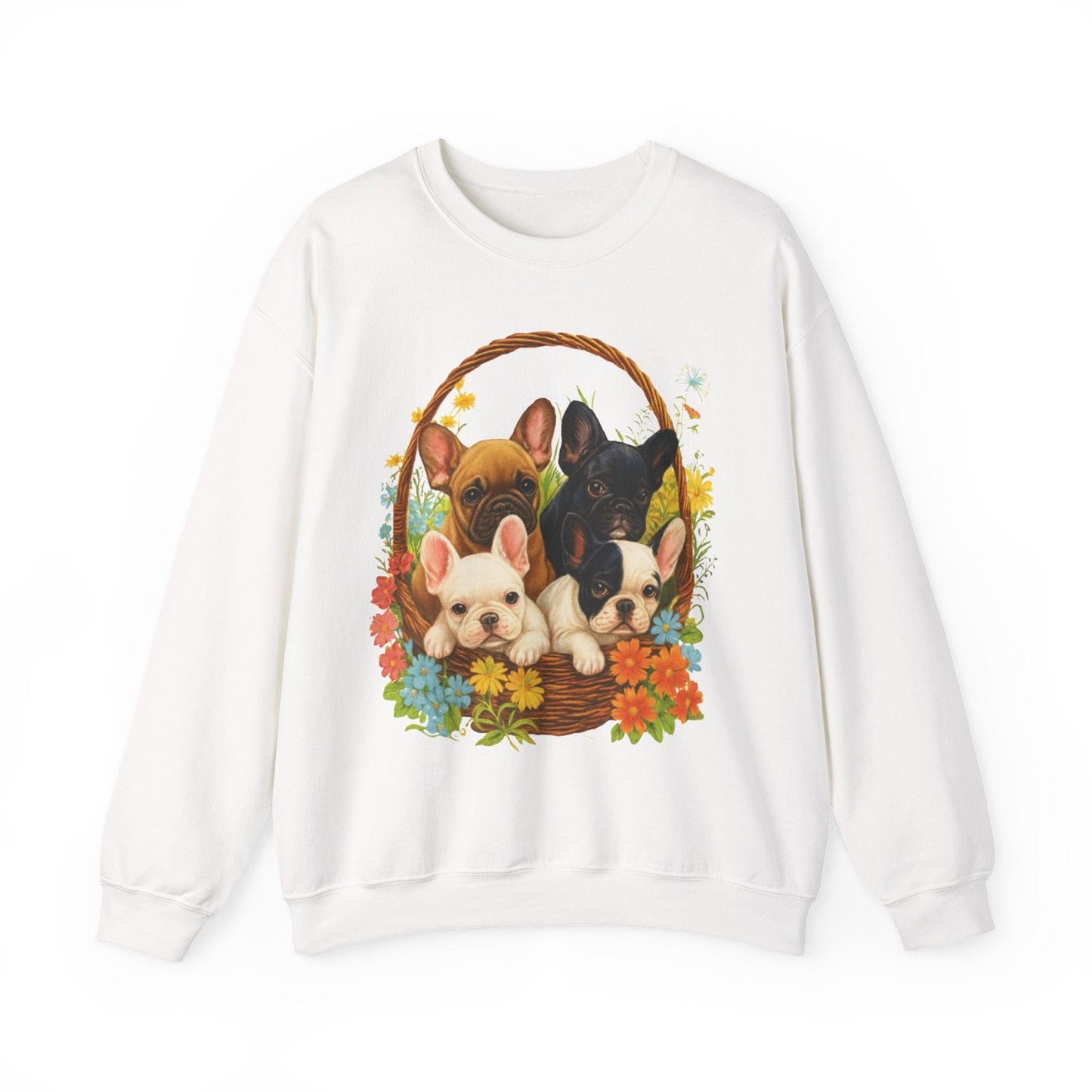Frenchie Puppy Basket Sweatshirt