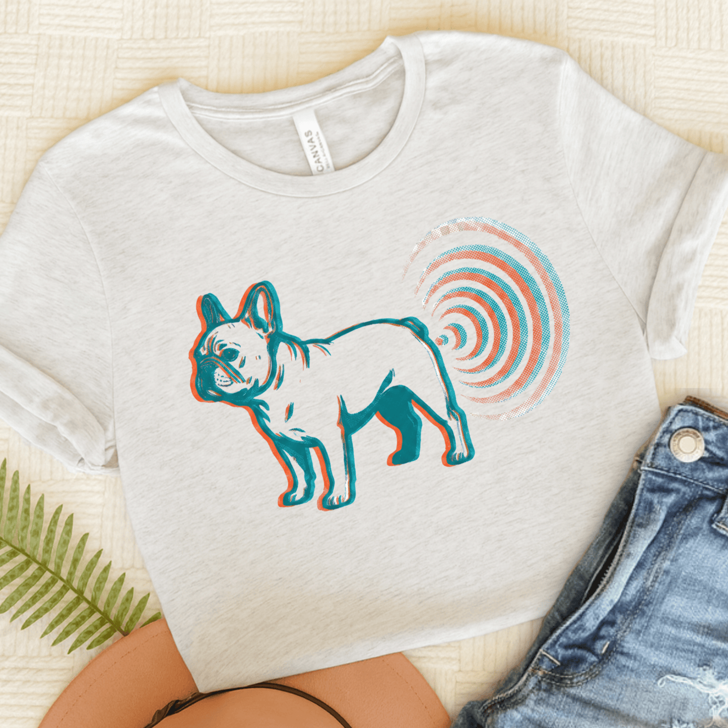 Frenchie Sonar Gassy Funny Unisex TShirt Ash