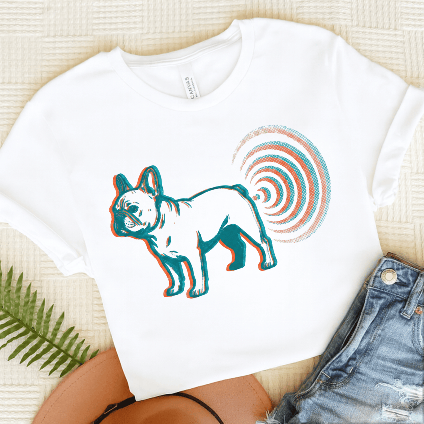 Frenchie Sonar Gassy Funny Unisex TShirt White