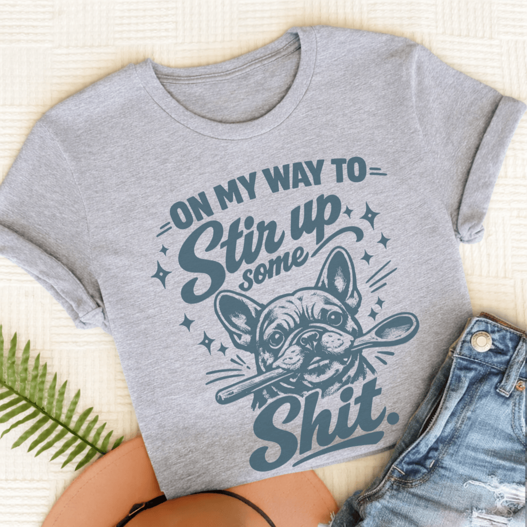 Frenchie Stir Up Unisex TShirt Sport Grey
