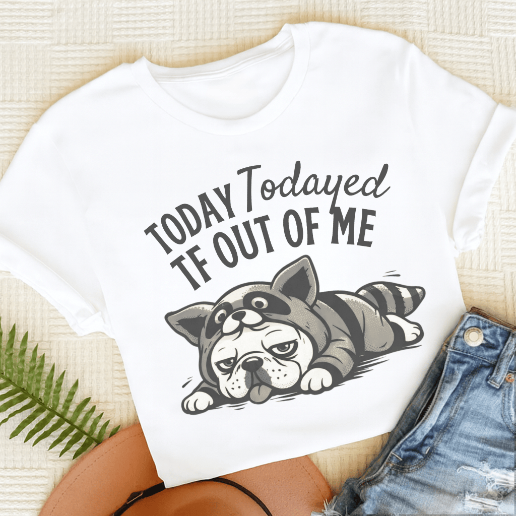 Frenchie Todayed TF Snark Unisex TShirt White