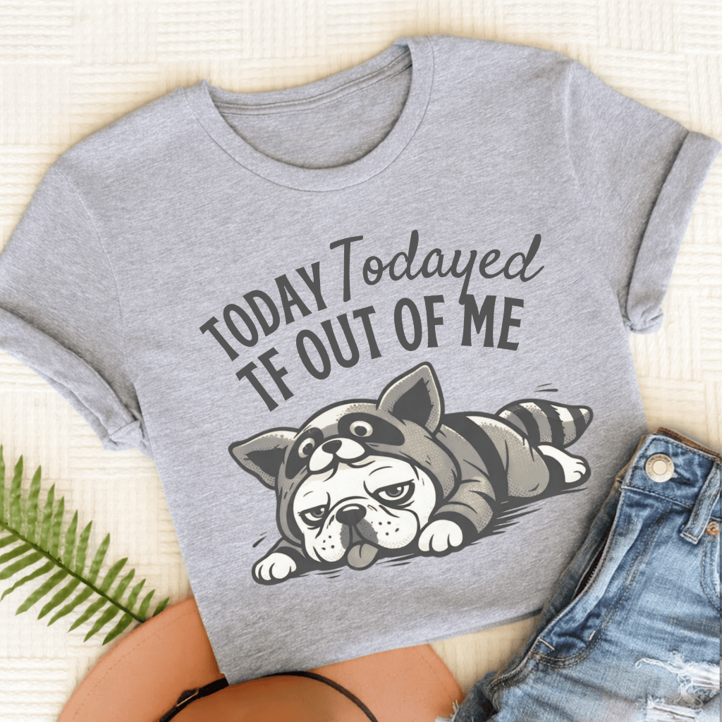 Frenchie Todayed TF Snark Unisex TShirt Sport Grey