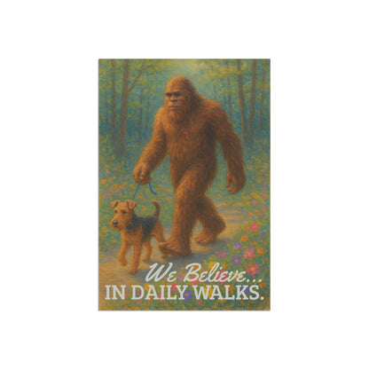 Printify Home Decor Garden Flag, Airedale Terrier Bigfoot Yeti Decor, Cryptozoology Yard Decorations