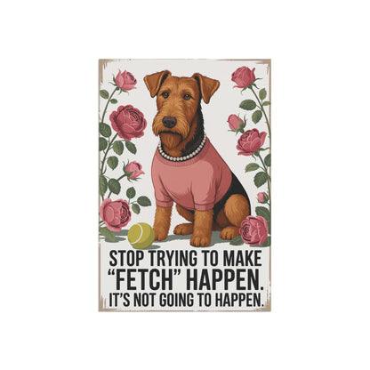 Printify Home Decor Garden Flag, Fetch Decor, Roses, Airedale Terrier, New Home Housewarming Gift, Preppy Banner, Outdoor Yard Art, Cute Dog Lover Present
