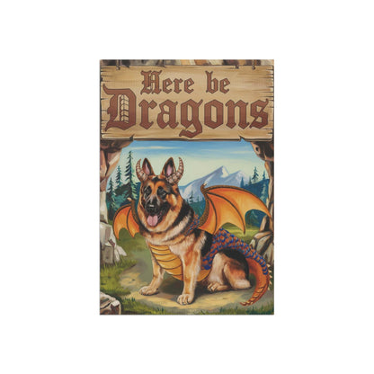 Printify Home Decor German Shepherd Dog Dragon, Garden Flag, Pet Adventure, Yard Spring Decor, Housewarming Halloween