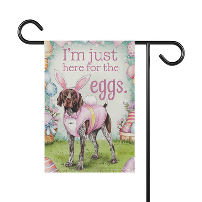 Printify Home Decor German Shorthaired Pointer Easter Yard Flag Home Garden, Funny Dog Lover Outside Decor