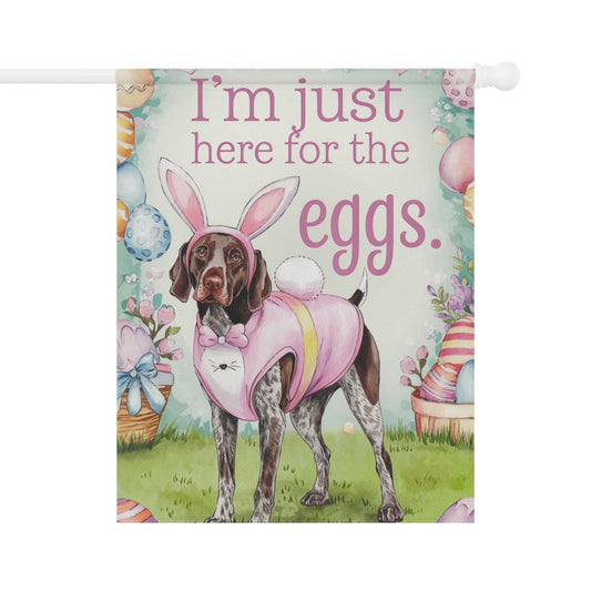 Printify Home Decor 24.5'' × 32'' German Shorthaired Pointer Easter Yard Flag Home Garden, Funny Dog Lover Outside Decor